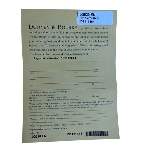 Dooney & Bourke En The Smith Bag JQ820 Brown Red Logo Tote NWT $268 - Picture 12 of 12
